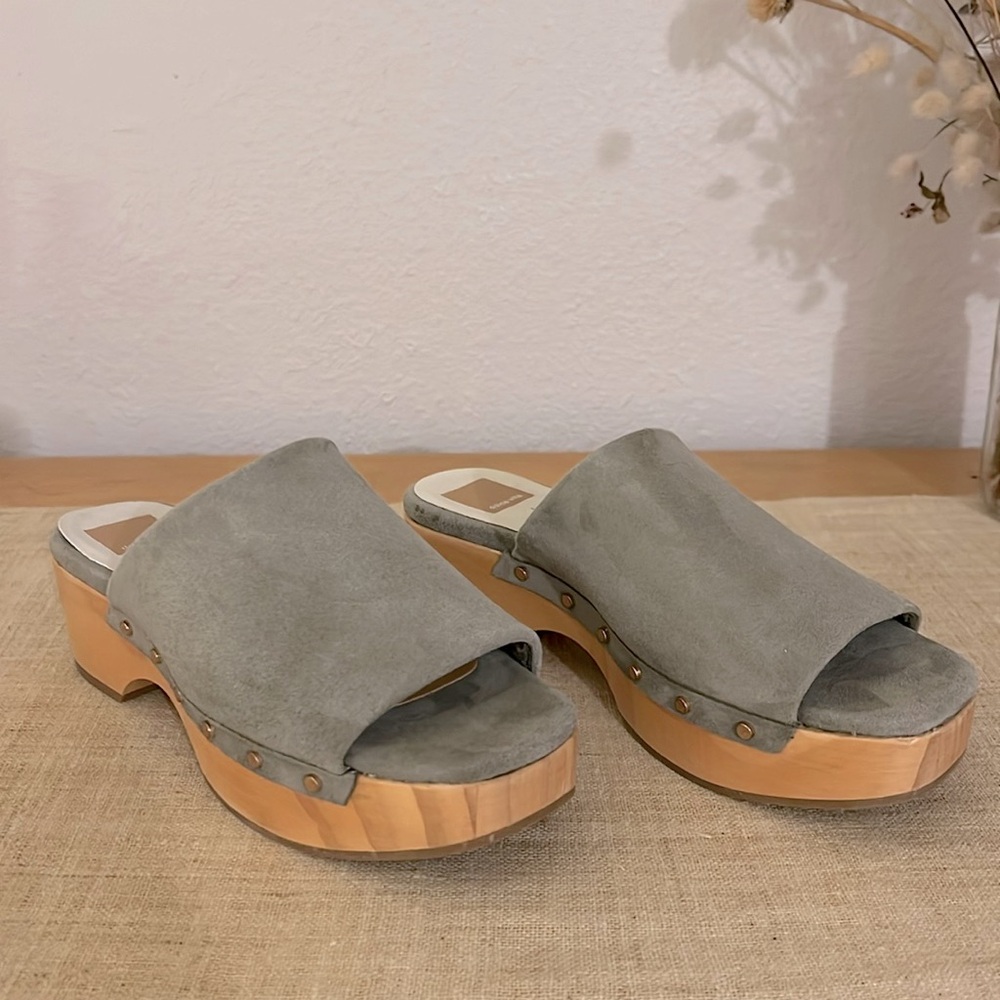 Flat Wooden Slide Sandal Clogs